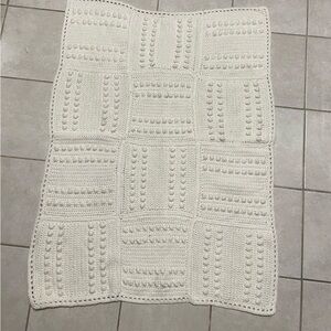 Popcorn Stitch Crocheted Blanket